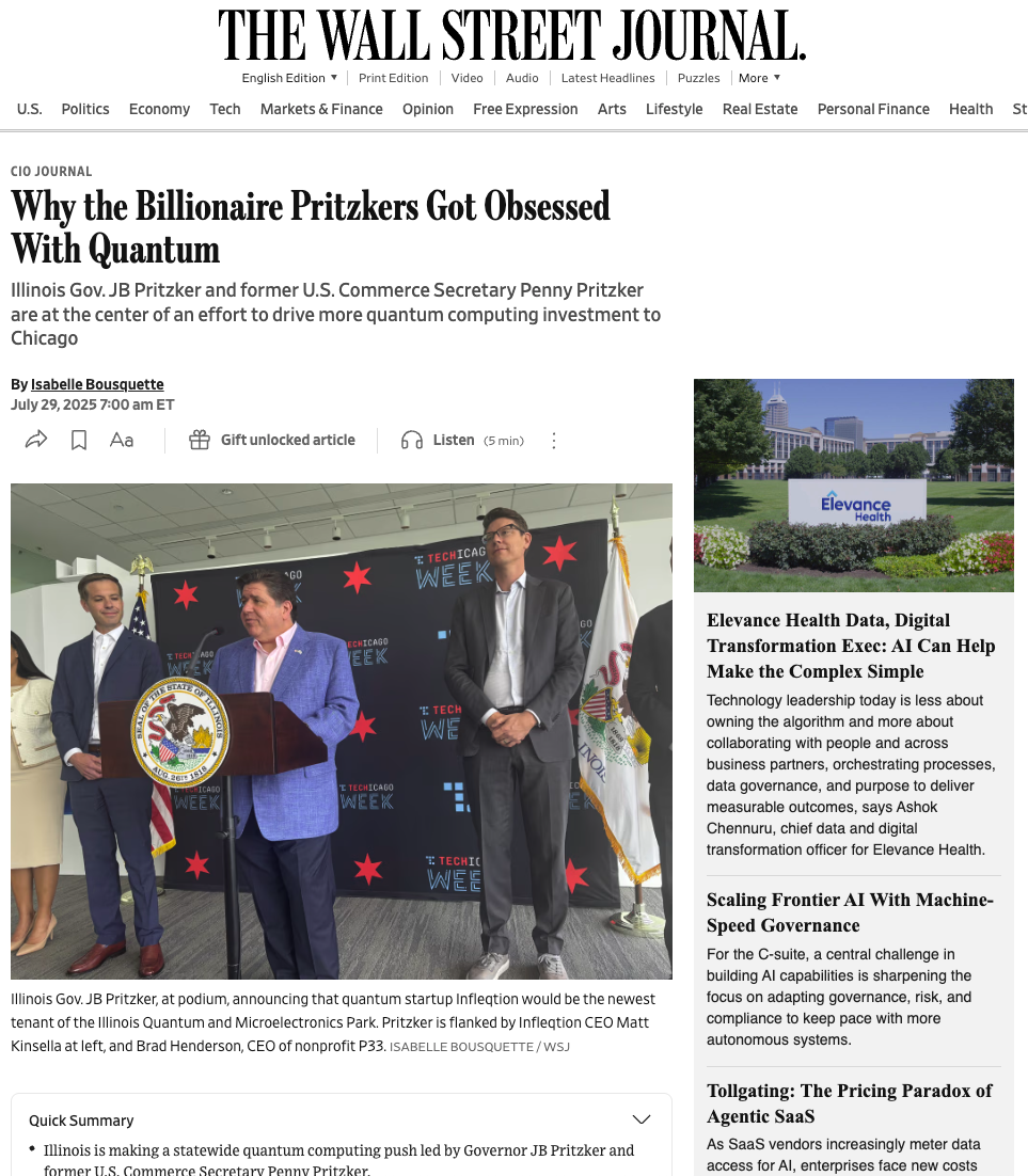 Elevating Quantum Computing Momentum for Infleqtion in Illinois