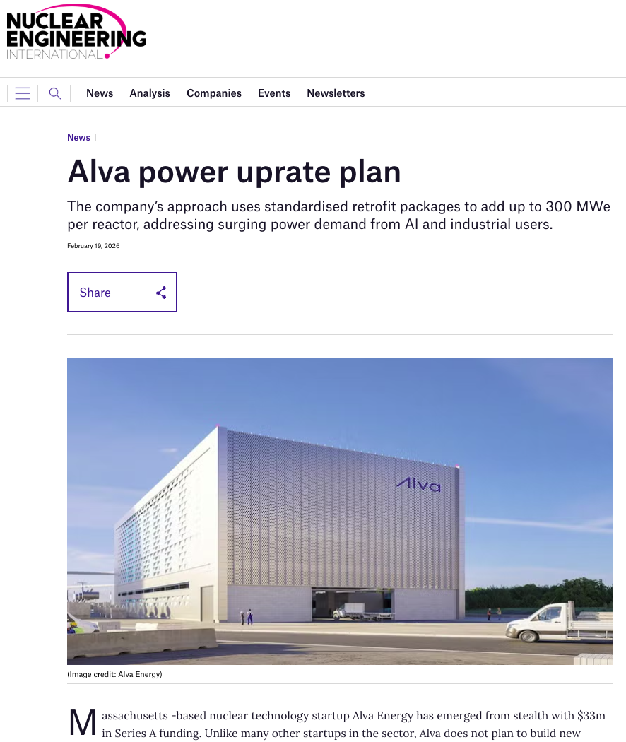 Landing a Tier 1 Business Exclusive for Nuclear Energy Startup, Alva Energy