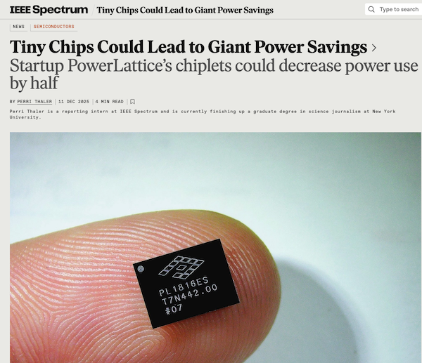 Bringing The Industry’s First Power Delivery Chiplet Company, PowerLattice, Out of Stealth