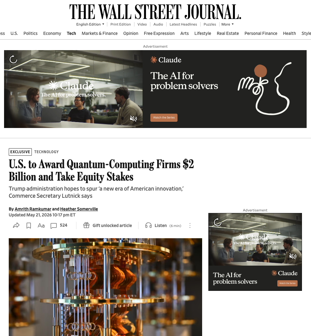 U.S. Government Invests $100 Million in Infleqtion for Quantum Technology